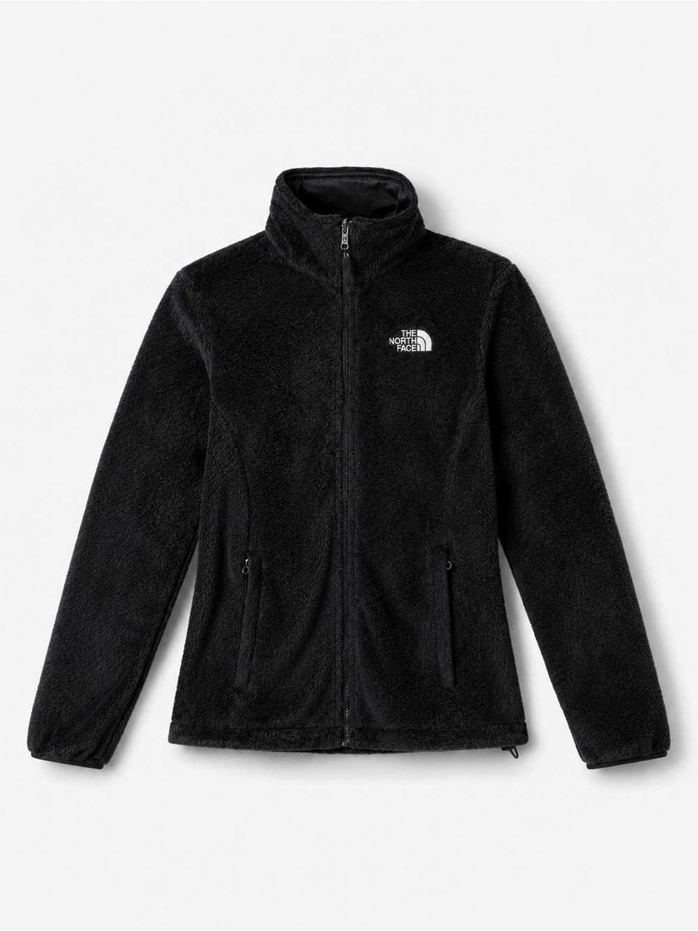 The North Face Black Soft Fleece Zip Jacket with Waist Cinch